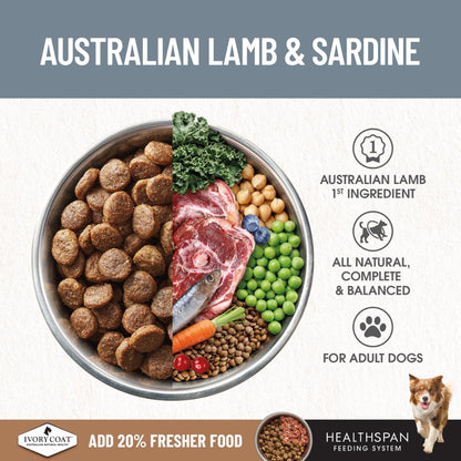 Ivory Coat Grain Free Adult Dog Lamb and Sardine