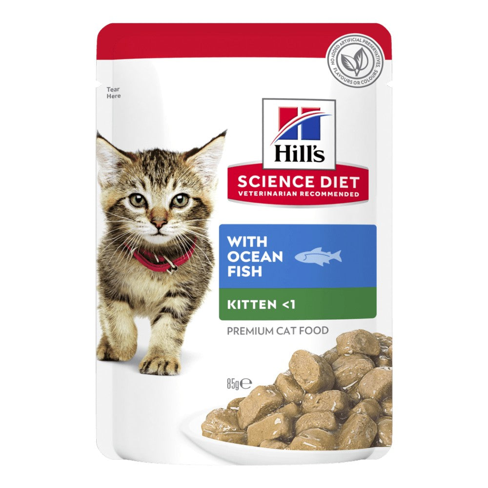 Hills Science Diet Kitten Ocean Fish Cat Food Pouches