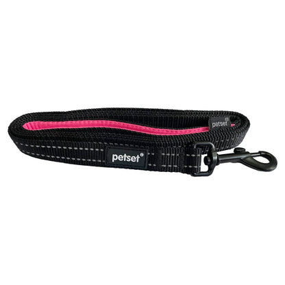 Petset Slim Line Active Dog Lead Black and Pink