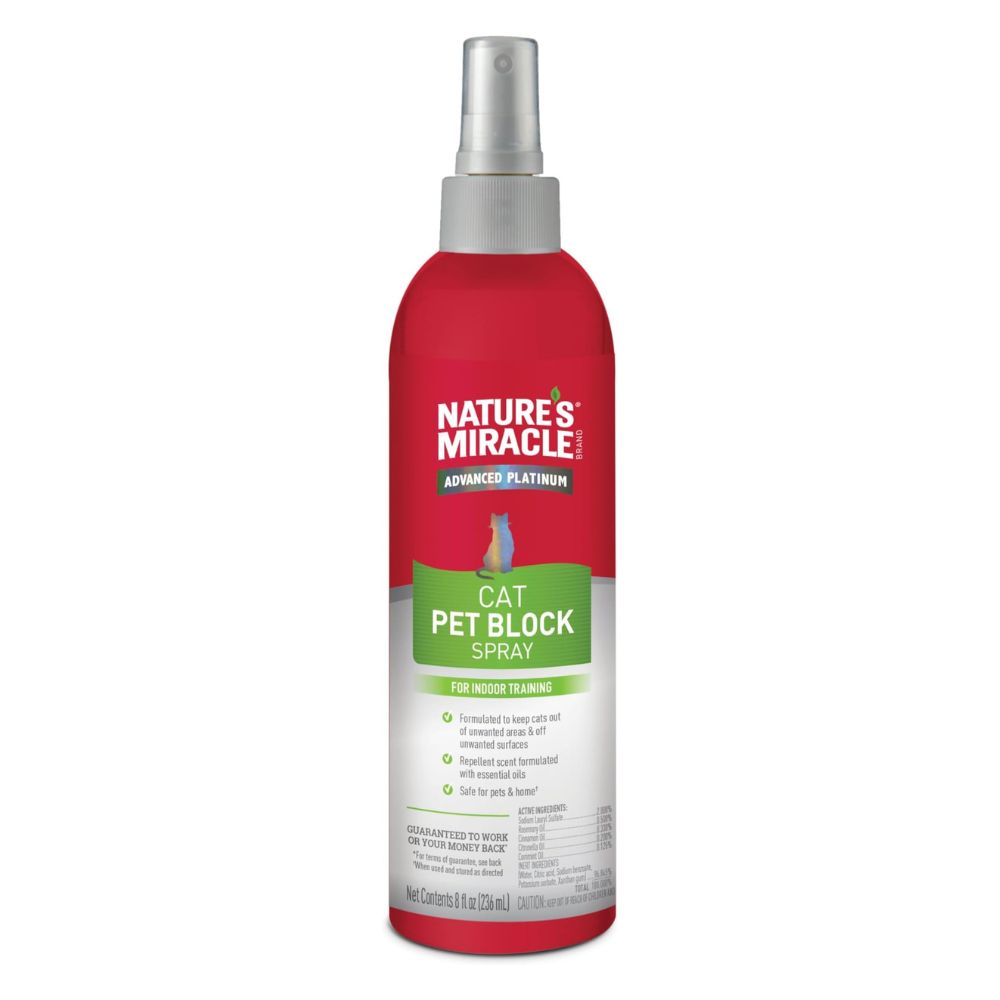 Natures Miracle Advanced Platinum Cat Pet Block Repellent Spray
