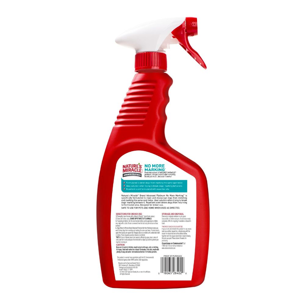 Natures Miracle Advanced Platinum No More Marking Spray for Dogs