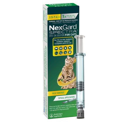 NexGard Spectra Large Cats 2.5-7.5kg Yellow