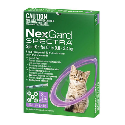 NexGard Spectra Small Cats 0.8-2.4kg Purple
