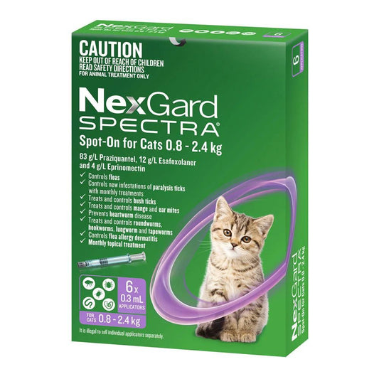 NexGard Spectra Small Cats 0.8-2.4kg Purple