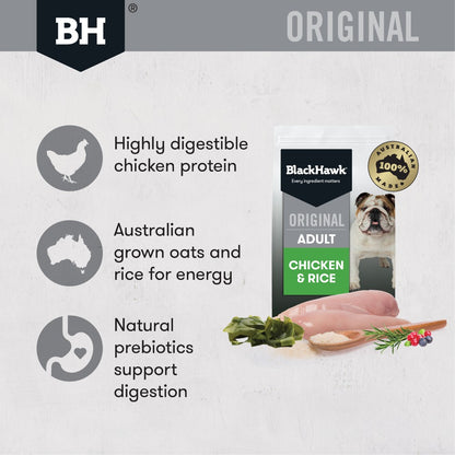 Black Hawk Dog Food Adult Chicken and Rice