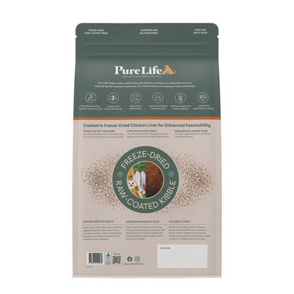 PureLife Freeze-Dried Raw-Coated Chicken and Turkey Adult Dog Food