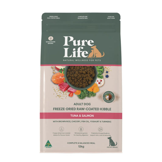 PureLife Freeze-Dried Raw-Coated Tuna and Salmon Adult Dog Food