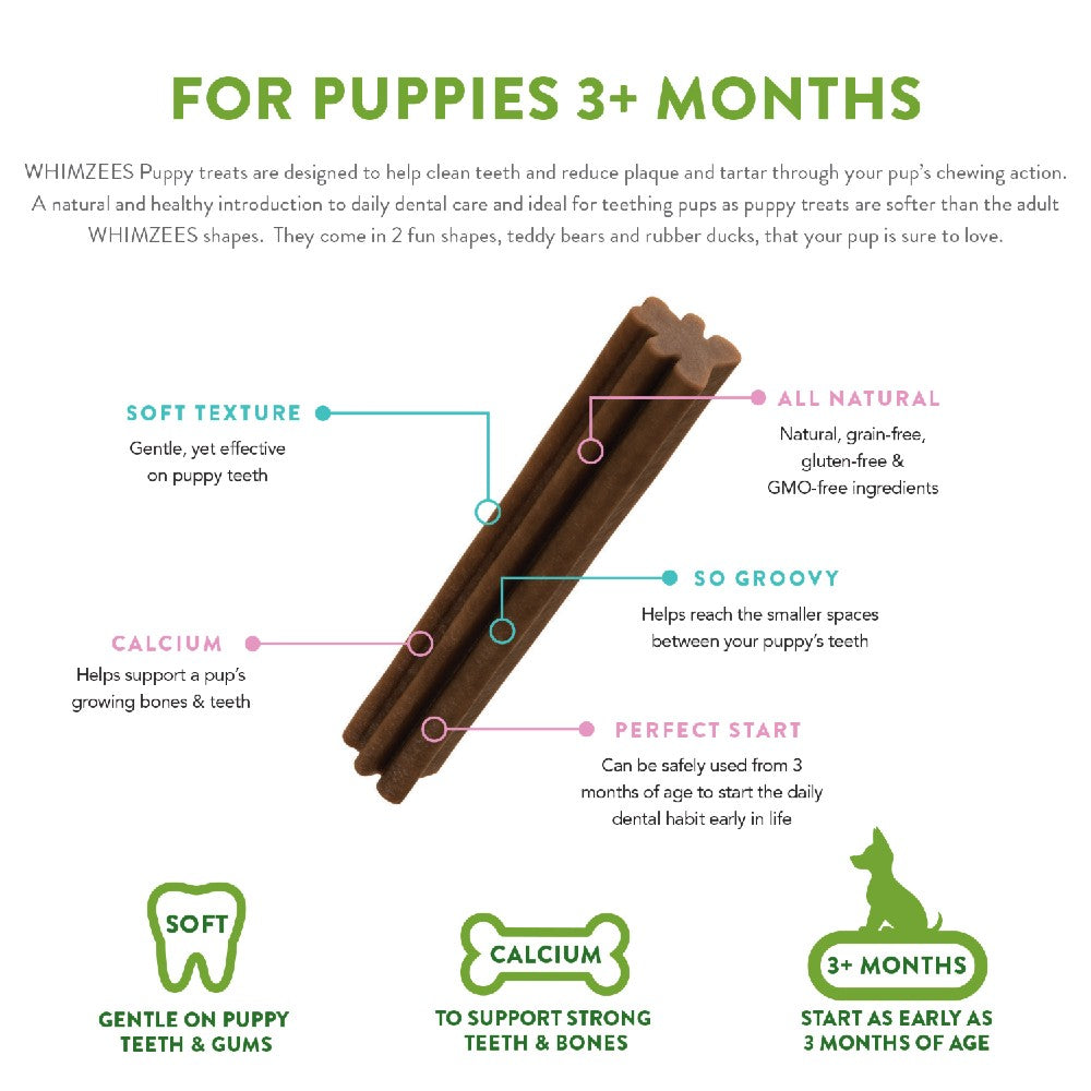 Whimzees Puppy Medium/Large Breed Dental Treats