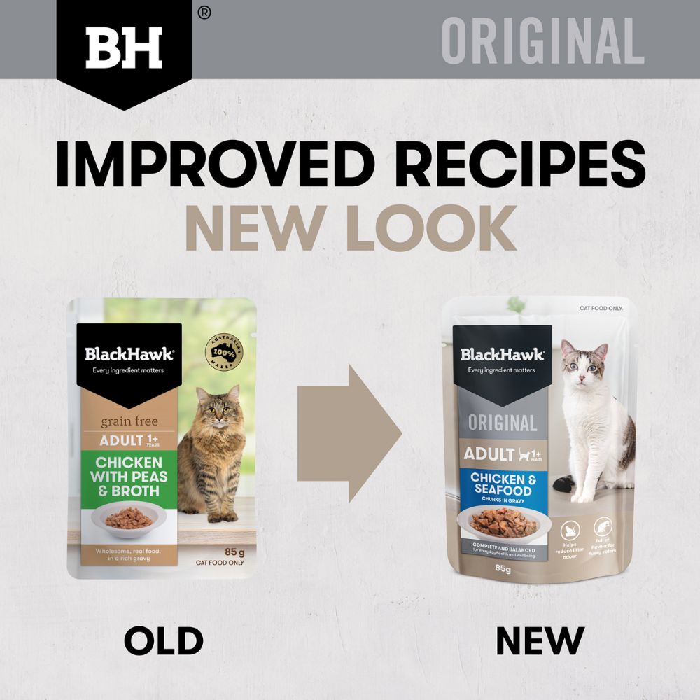 Black Hawk Adult Cat Chicken and Tuna in Gravy Pouches