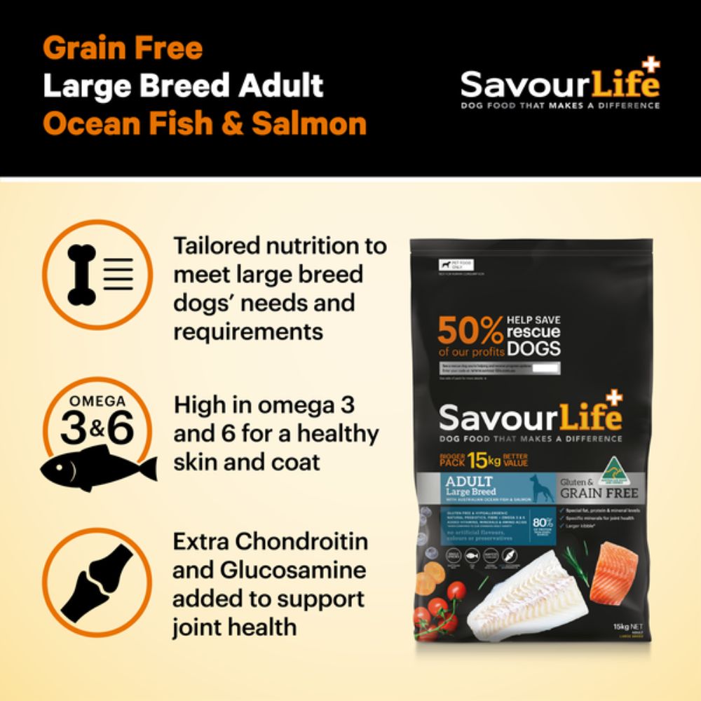 SavourLife Grain Free Large Breed Adult Ocean Fish Dog Food