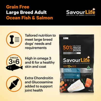 SavourLife Grain Free Large Breed Adult Ocean Fish Dog Food
