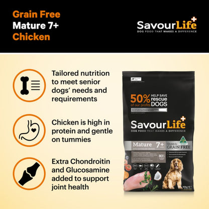 SavourLife Grain Free Mature 7+ Chicken Dog Food