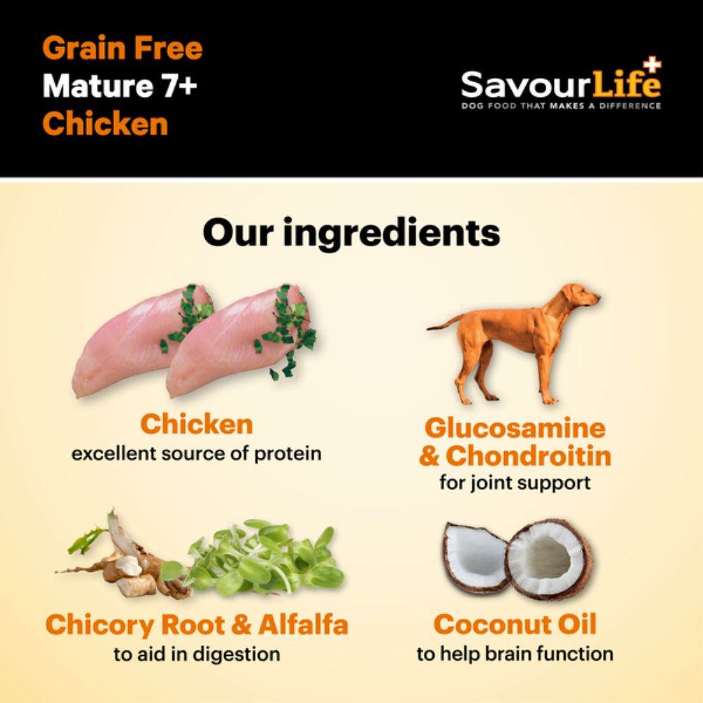 SavourLife Grain Free Mature 7+ Chicken Dog Food