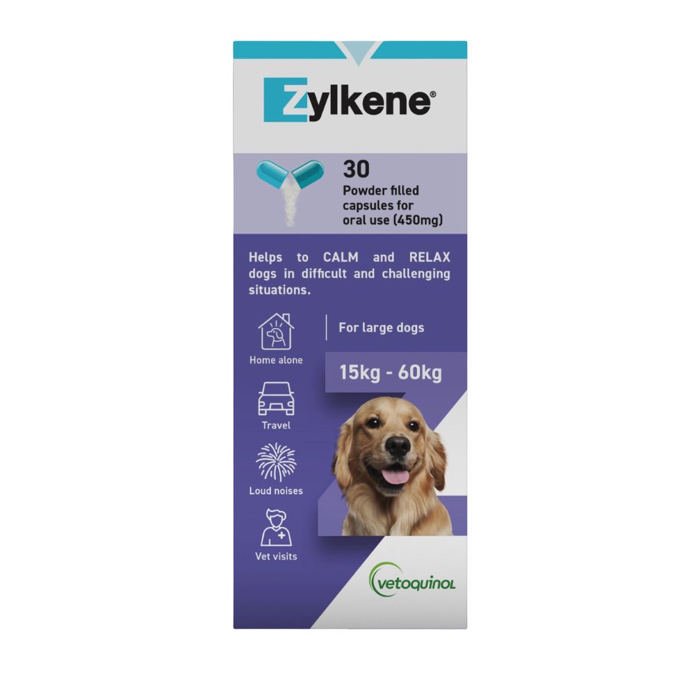 ZYLKENE LARGE DOG 15-60KG 450MG CAPSULES