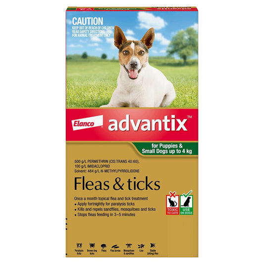 Advantix Puppies and Small Under 4kg Green
