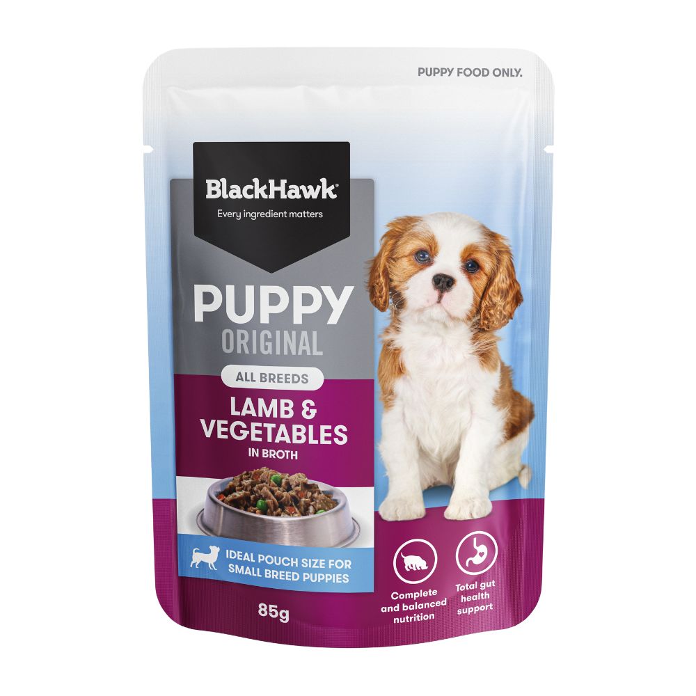 Black Hawk Puppy Lamb And Vegetables Wet Food Pouches