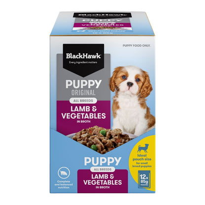 Black Hawk Puppy Lamb And Vegetables Wet Food Pouches