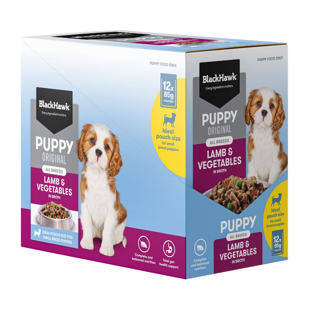 Black Hawk Puppy Lamb And Vegetables Wet Food Pouches