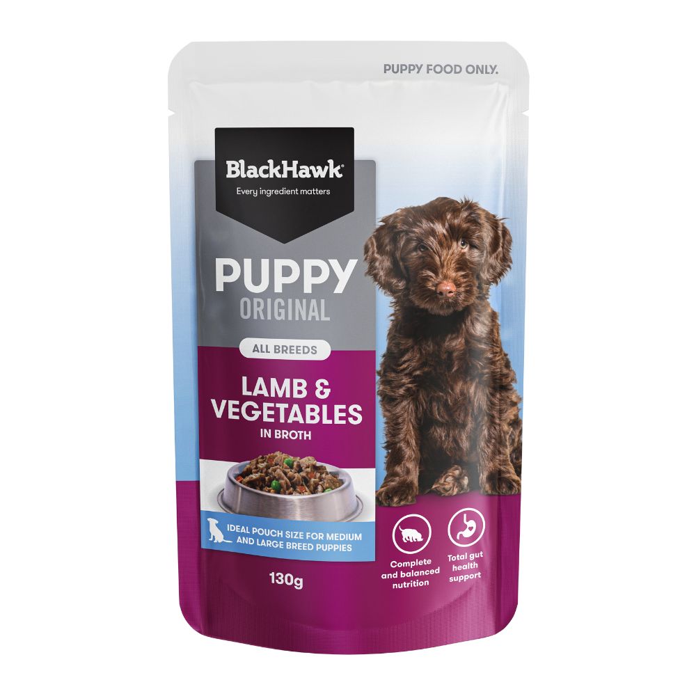 Black Hawk Puppy Lamb And Vegetables Wet Food Pouches