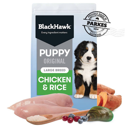 Black Hawk Dog Food Puppy Large Breed Chicken and Rice