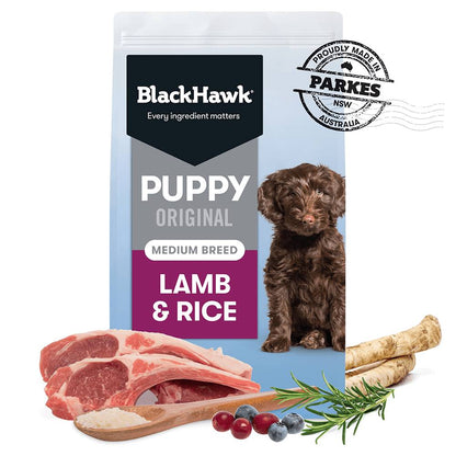 Black Hawk Dog Food Puppy Medium Breed Lamb and Rice