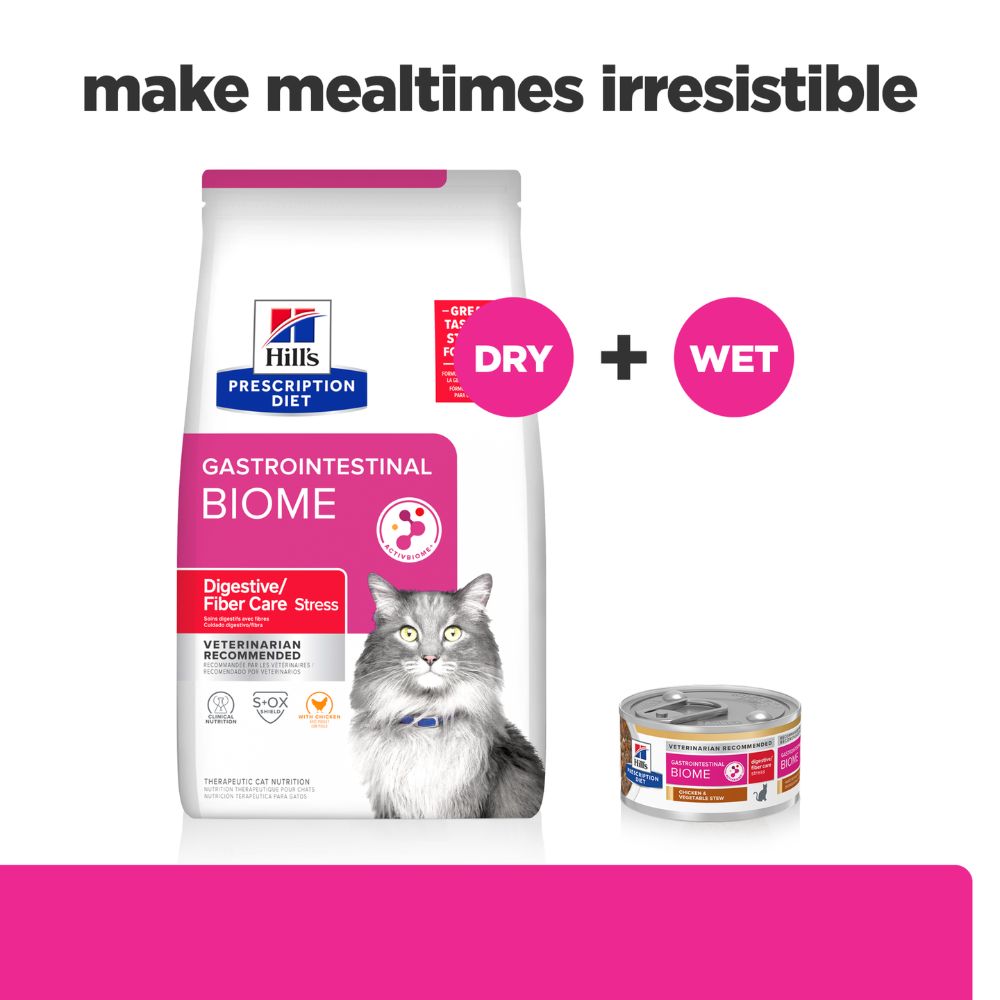 Hills Prescription Diet Gastrointestinal Biome Stress Digestive Fiber Care Dry Cat Food