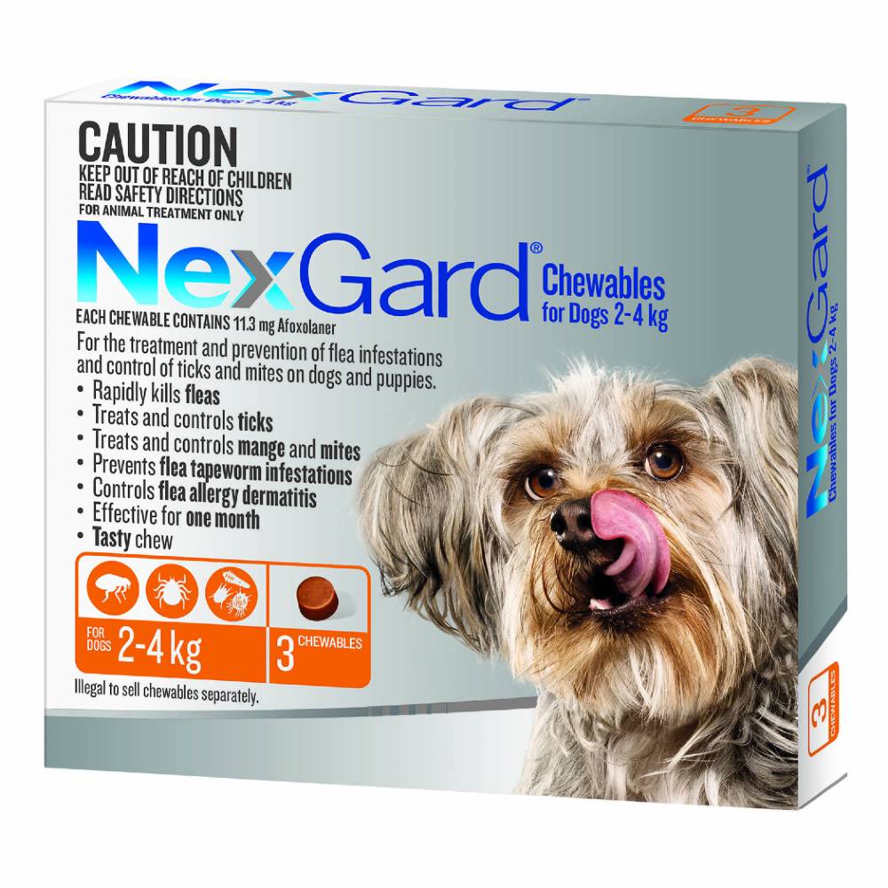NexGard Very Small 2-4kg Orange
