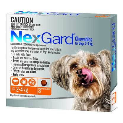NexGard Very Small 2-4kg Orange