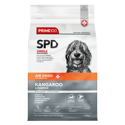 Prime100 SPD Air Dried Kangaroo and Pumpkin Dog Food