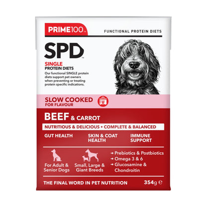 Prime100 SPD Slow Cooked Beef and Carrot Wet Dog Food