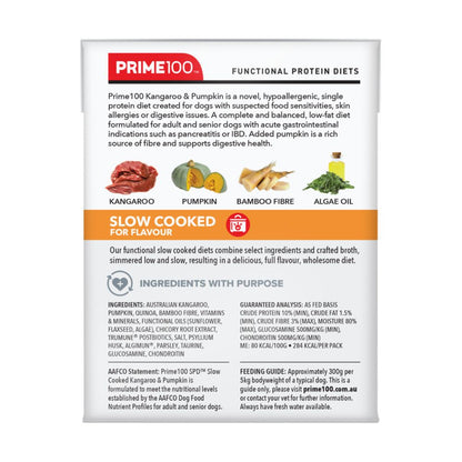 Prime100 SPD Slow Cooked Kangaroo and Pumpkin Wet Dog Food