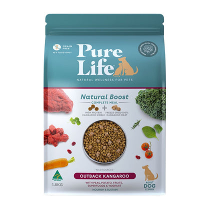 PureLife Natural Boost Kangaroo Freeze Dried Adult Dog Food