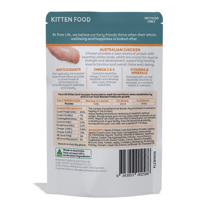 PureLife Kitten Australian Chicken Pate Wet Cat Food