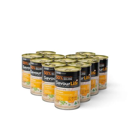 SavourLife Essentials Adult Chicken with Vegetables Wet Food Cans