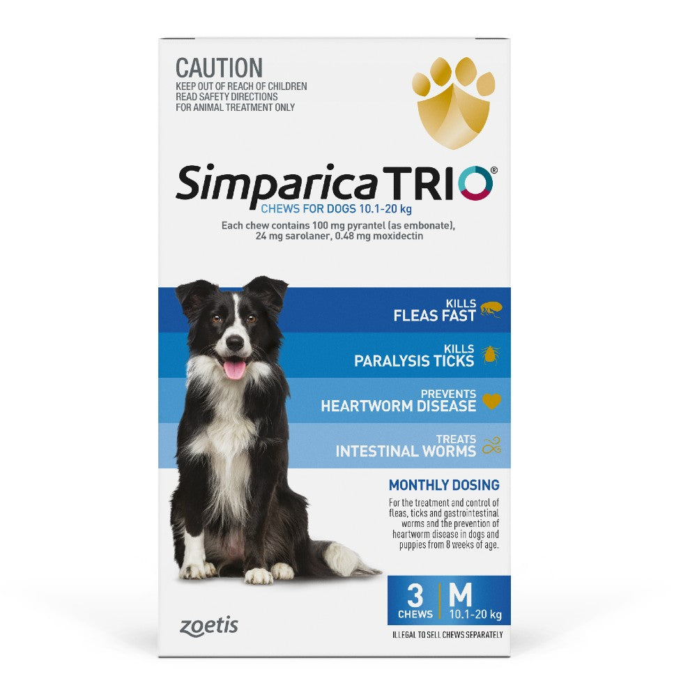 Simparica Trio Medium 10.1-20kg