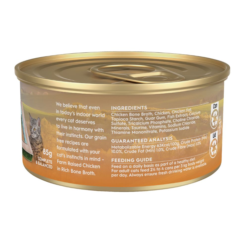 Trilogy Farm Raised Chicken in Bone Broth Canned Cat Food