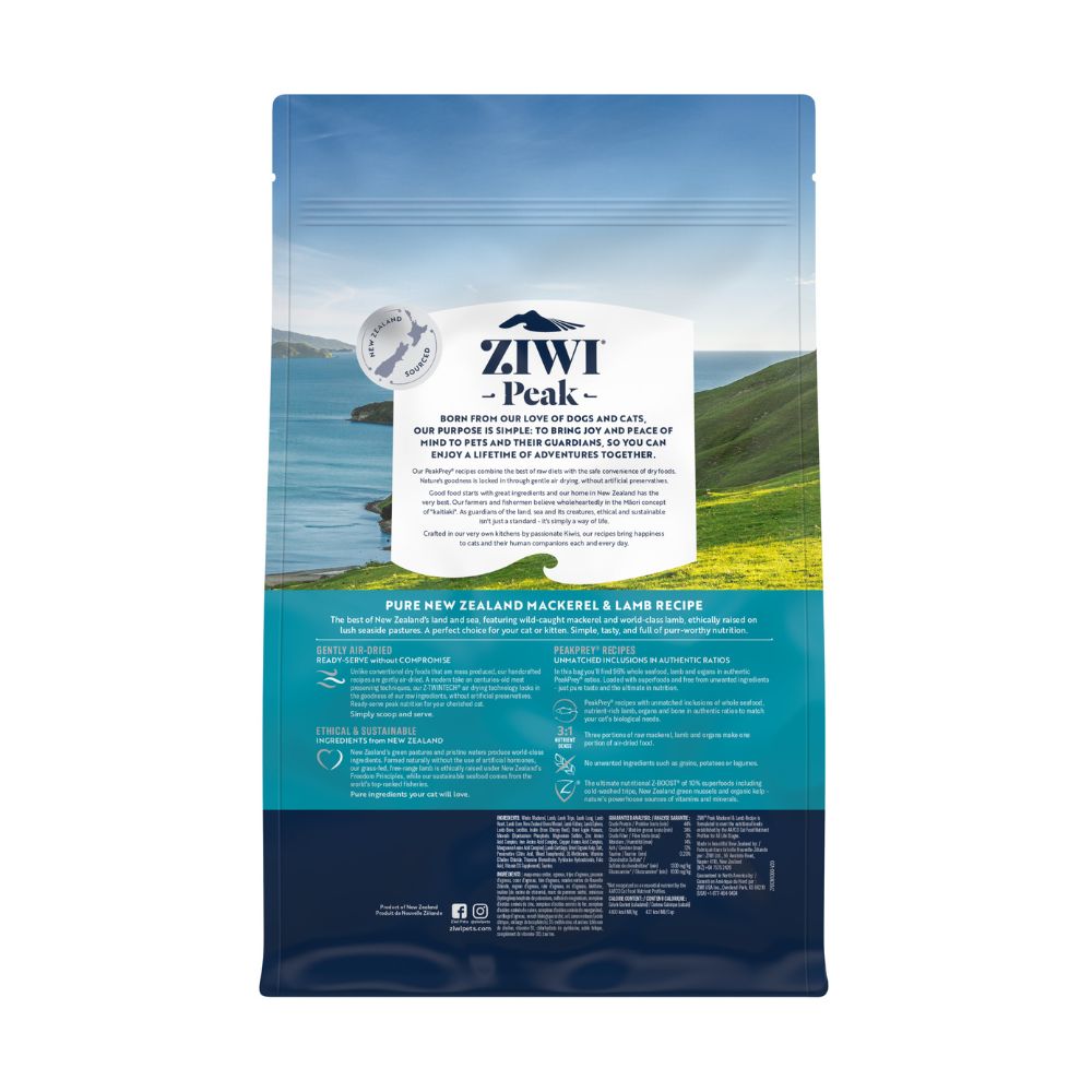 Ziwi Peak Air Dried Mackerel and Lamb Dry Cat Food